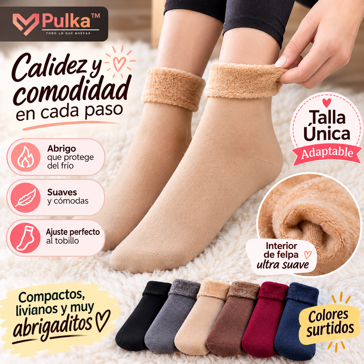 Pack 12 Calcetines Termicos Suaves