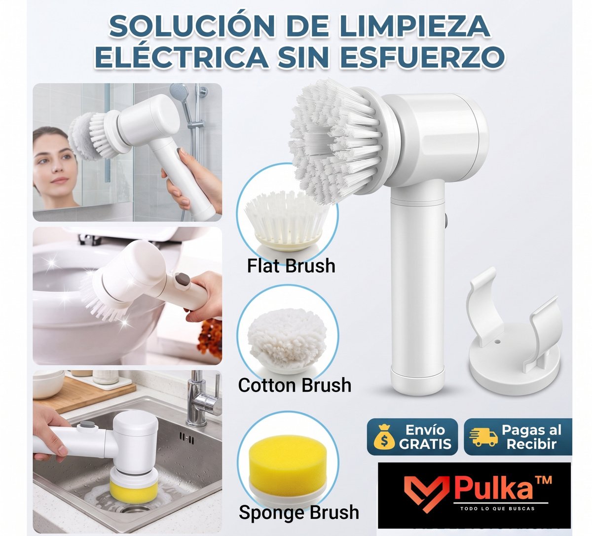 Cepillo De Limpieza Eléctrico 5 En 1